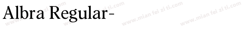 Albra Regular字体转换